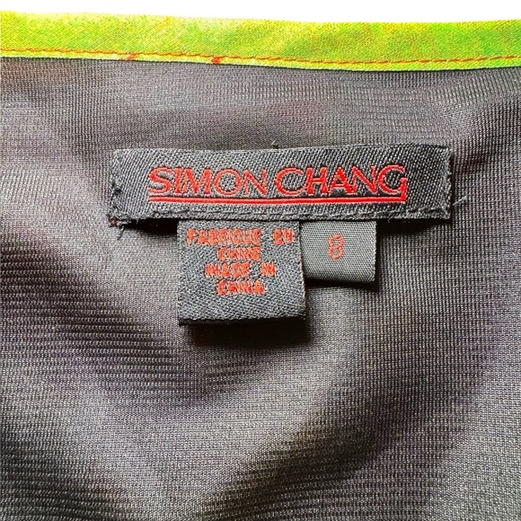 Simon Chang Multi-Color Neon Floral Tiered Dress Sz 8‎ EUC - Picture 4 of 8